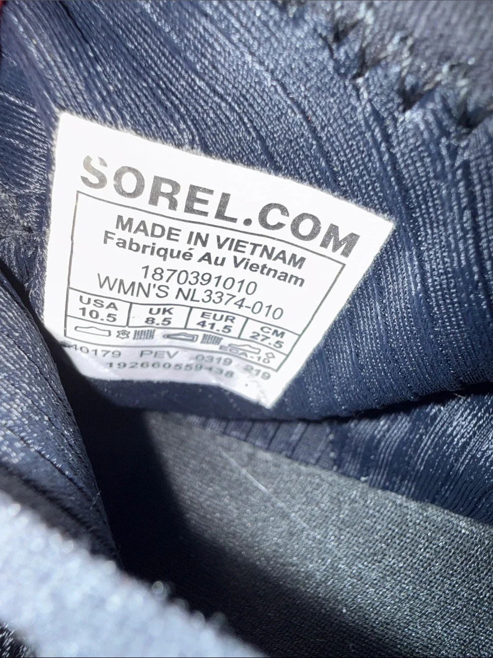 Sorel Kinetic Black Sneakers Size 10.5